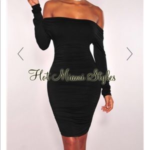 Over the shoulders mini dress
